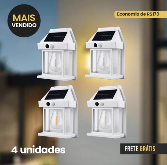 Refletor Solar inteligente Ecolux- Carregamento Solar, Economia de Energia